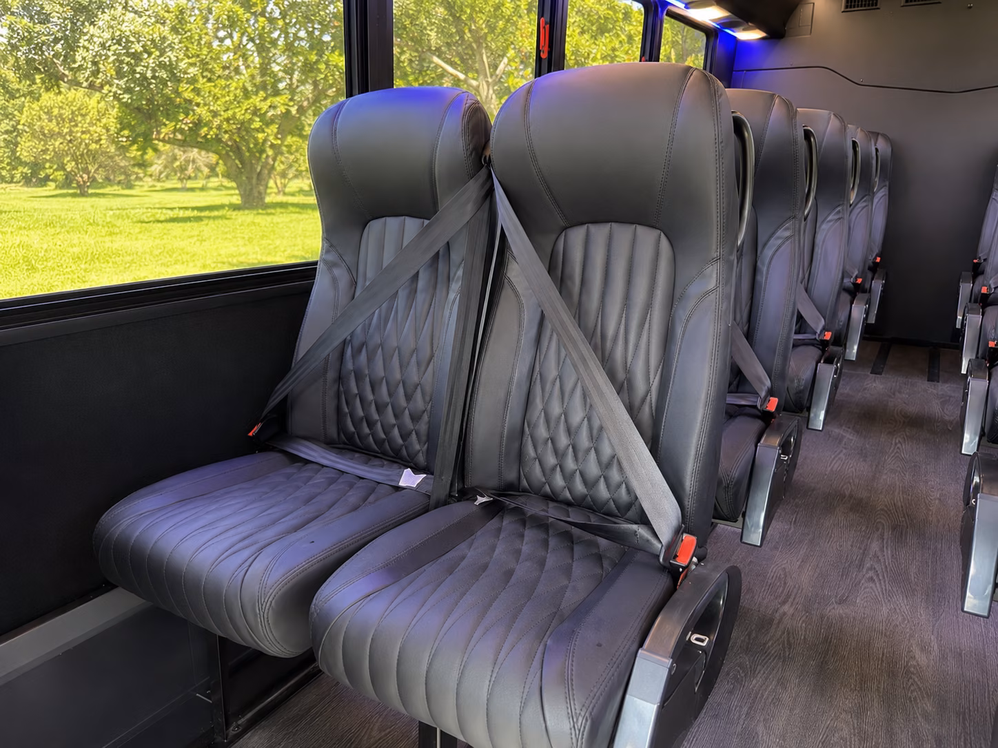 shuttle buses for tamarac wedding guests between hotels and venues