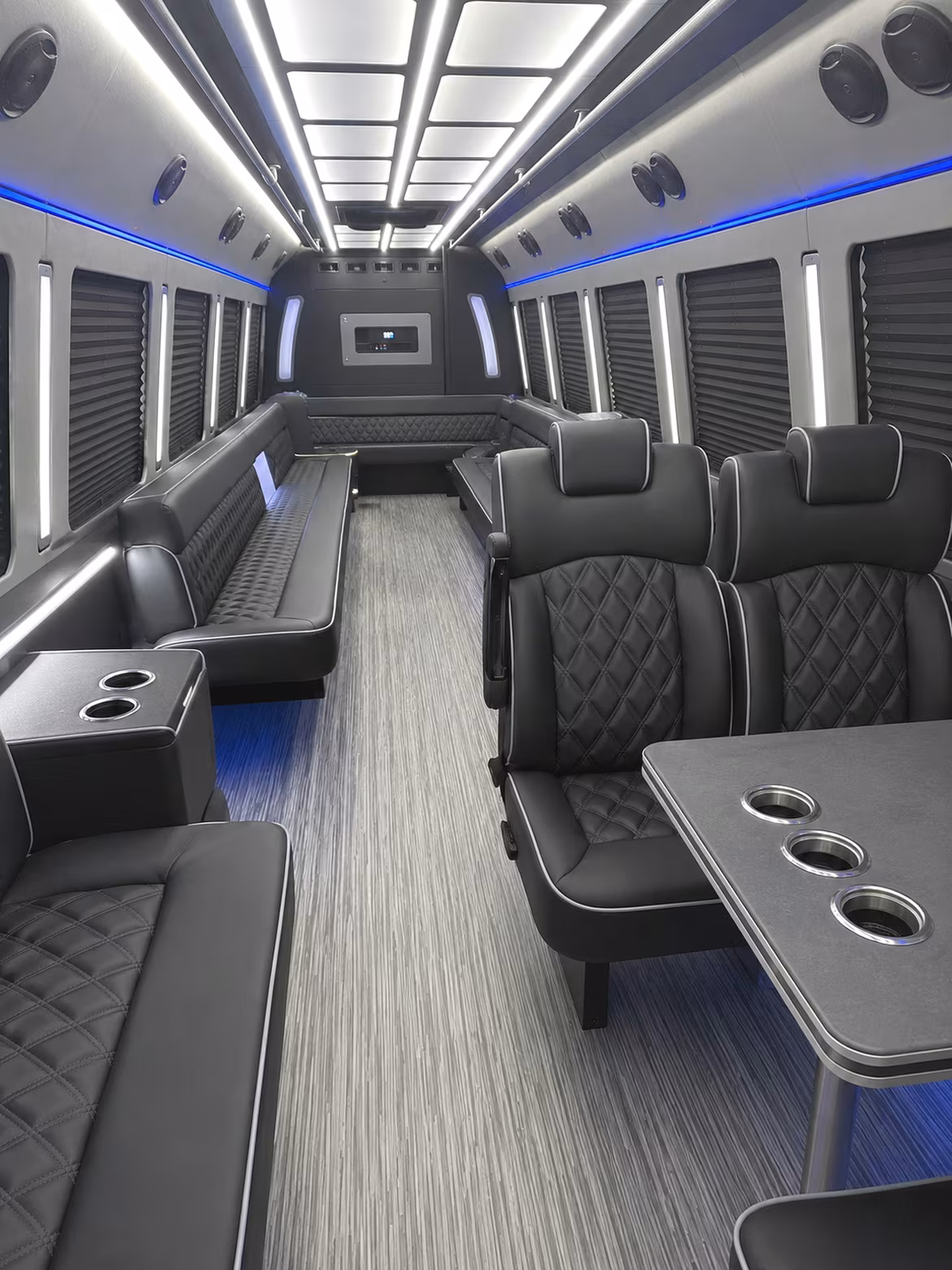 tamarac 25 passenger party bus inside