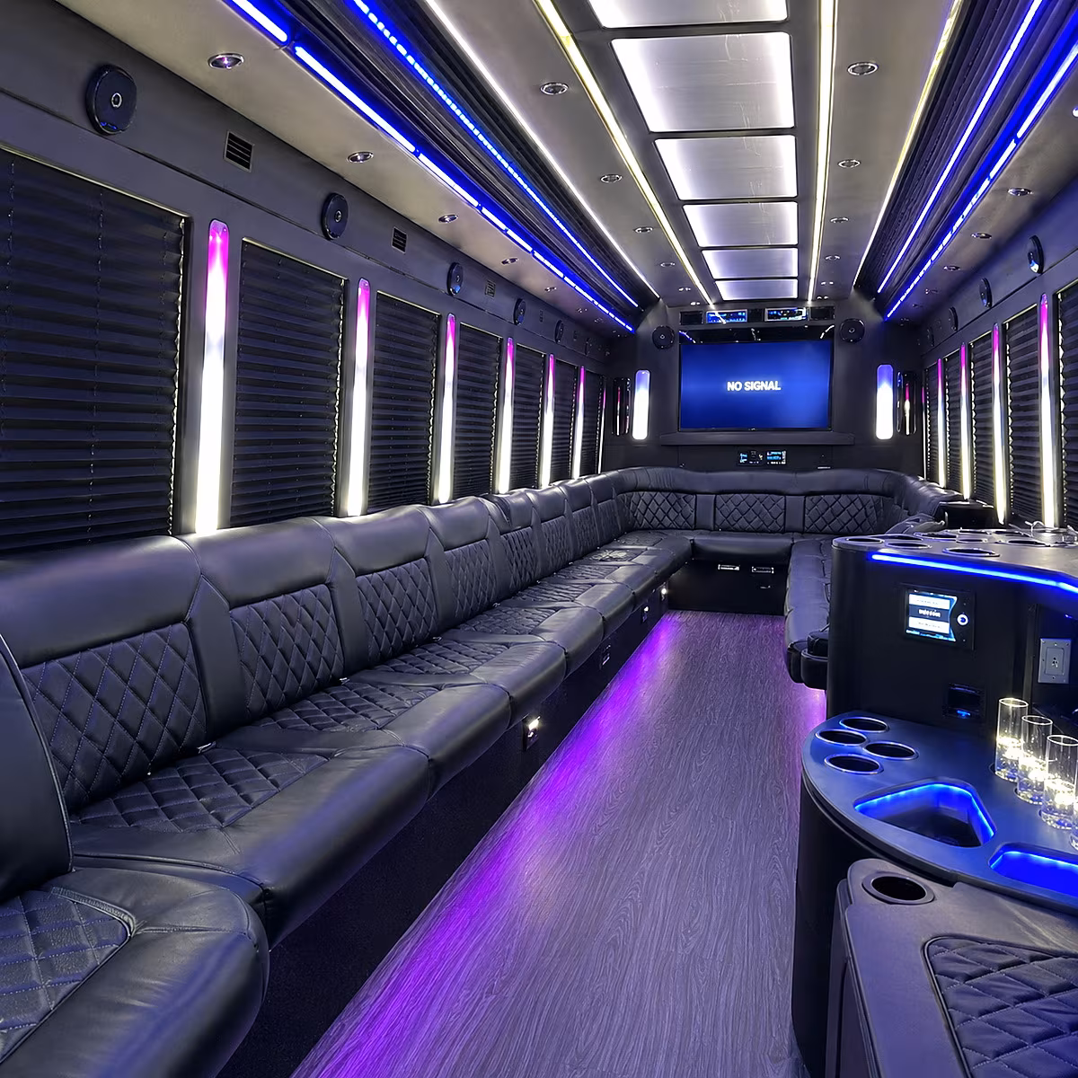 tamarac 30 passenger party bus inside