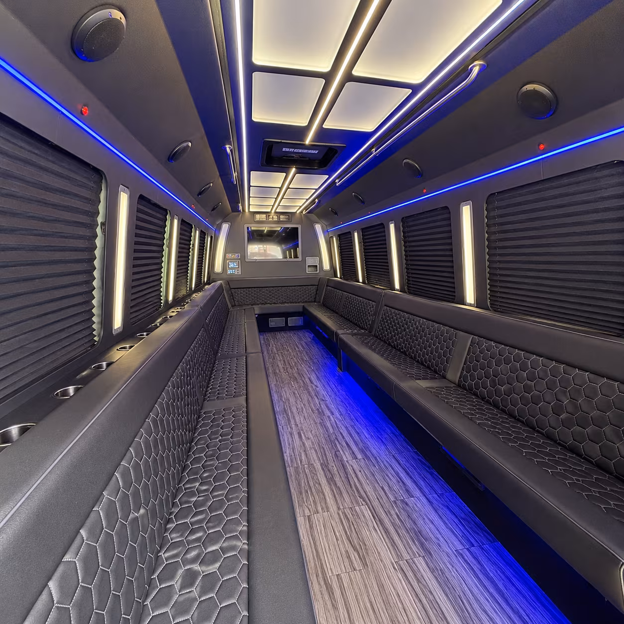 tamarac 30 passenger party bus interior