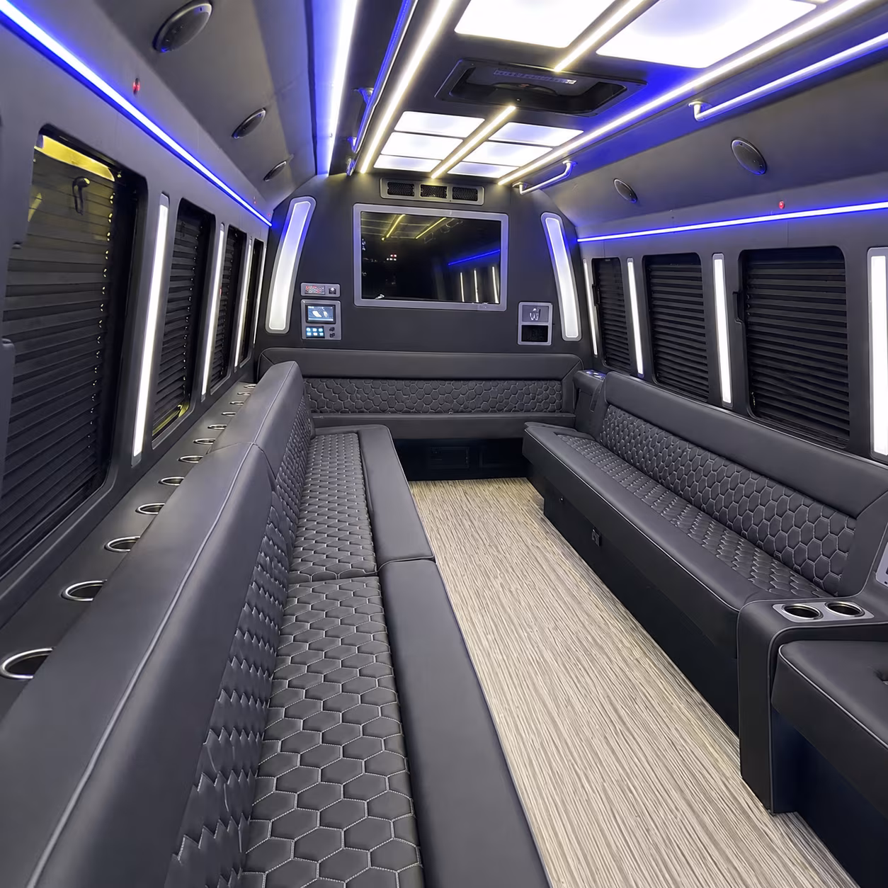 tamarac 40 passenger party bus inside