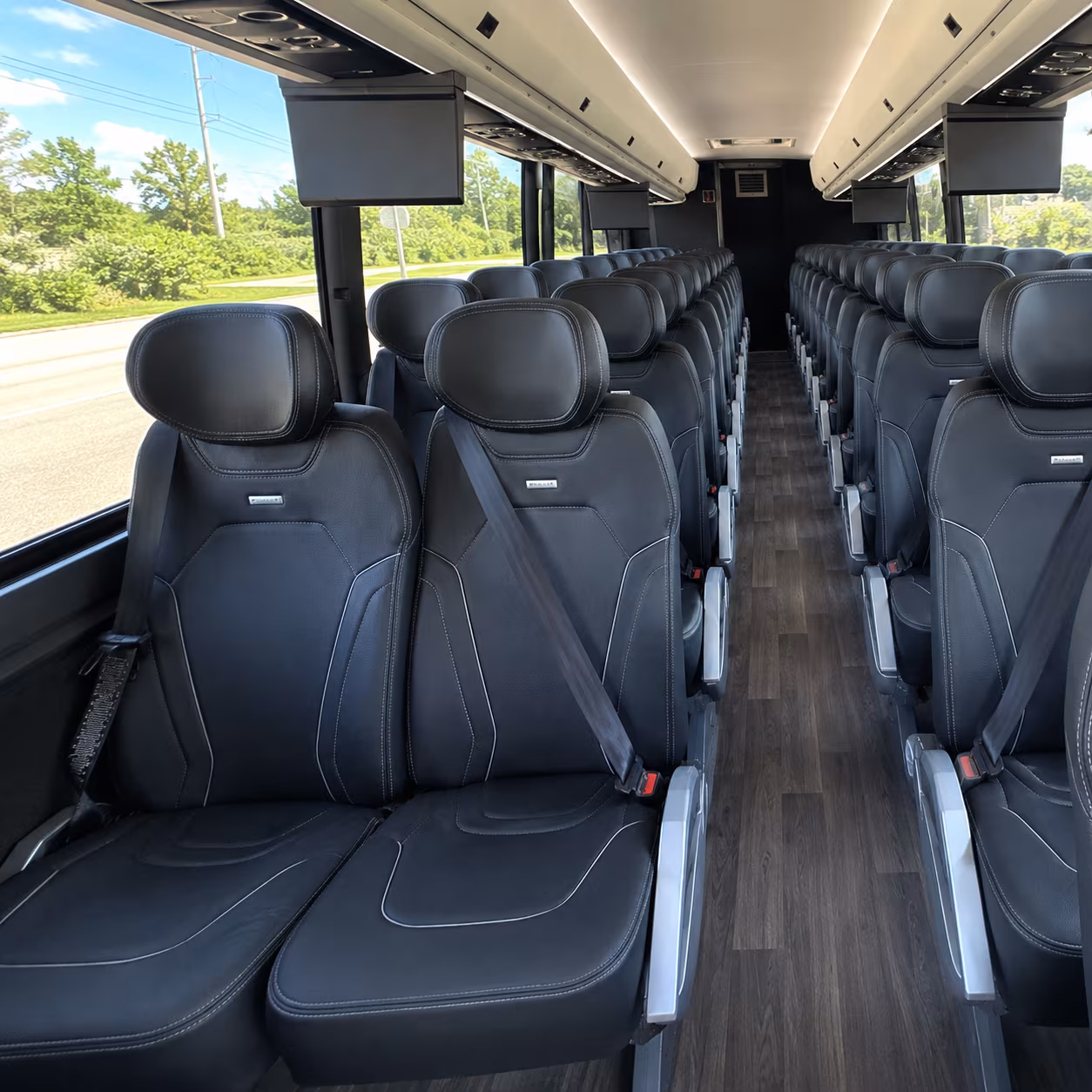 tamarac 56 passenger charter bus interior
